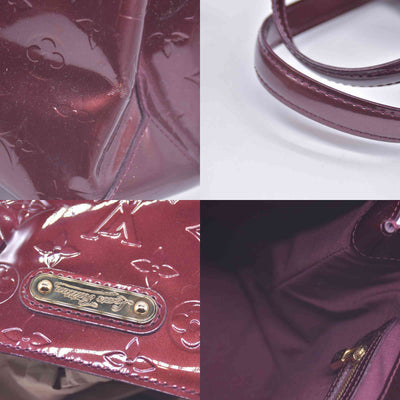 $1270 2010 Louis Vuitton Monogram Vernis Wilshire PM Amarante SN2180 CONSIGNMENT