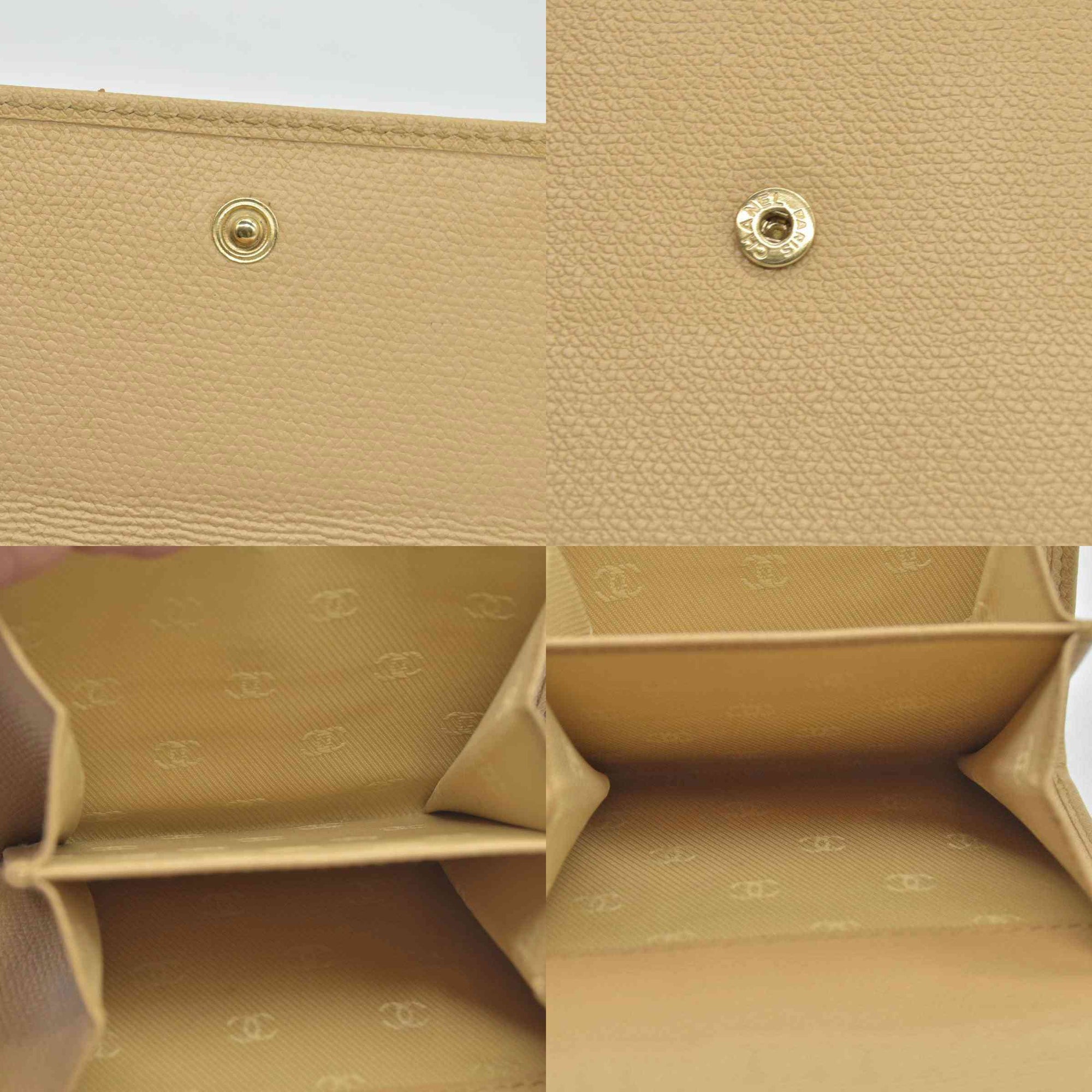 $550 Chanel  Vintage Enamel Button Compact Wallet CONSIGNMENT