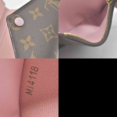 $755 LOUIS VUITTON Portefeuille Victorine M62360 Rose Ballerine Monogram MI4118