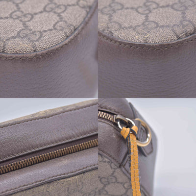 $1490 Gucci GG Supreme Monogram Web Neo Vintage Shoulder Bag Beige New Acero Crop