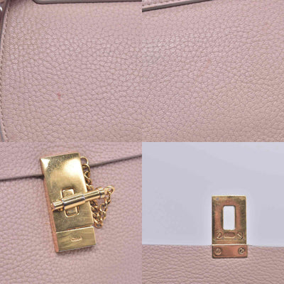 $1850 CHLOÉ Grainy Calfskin Small Drew Crossbody Shoulder Bag Pink CONSIGNMENT 10021507