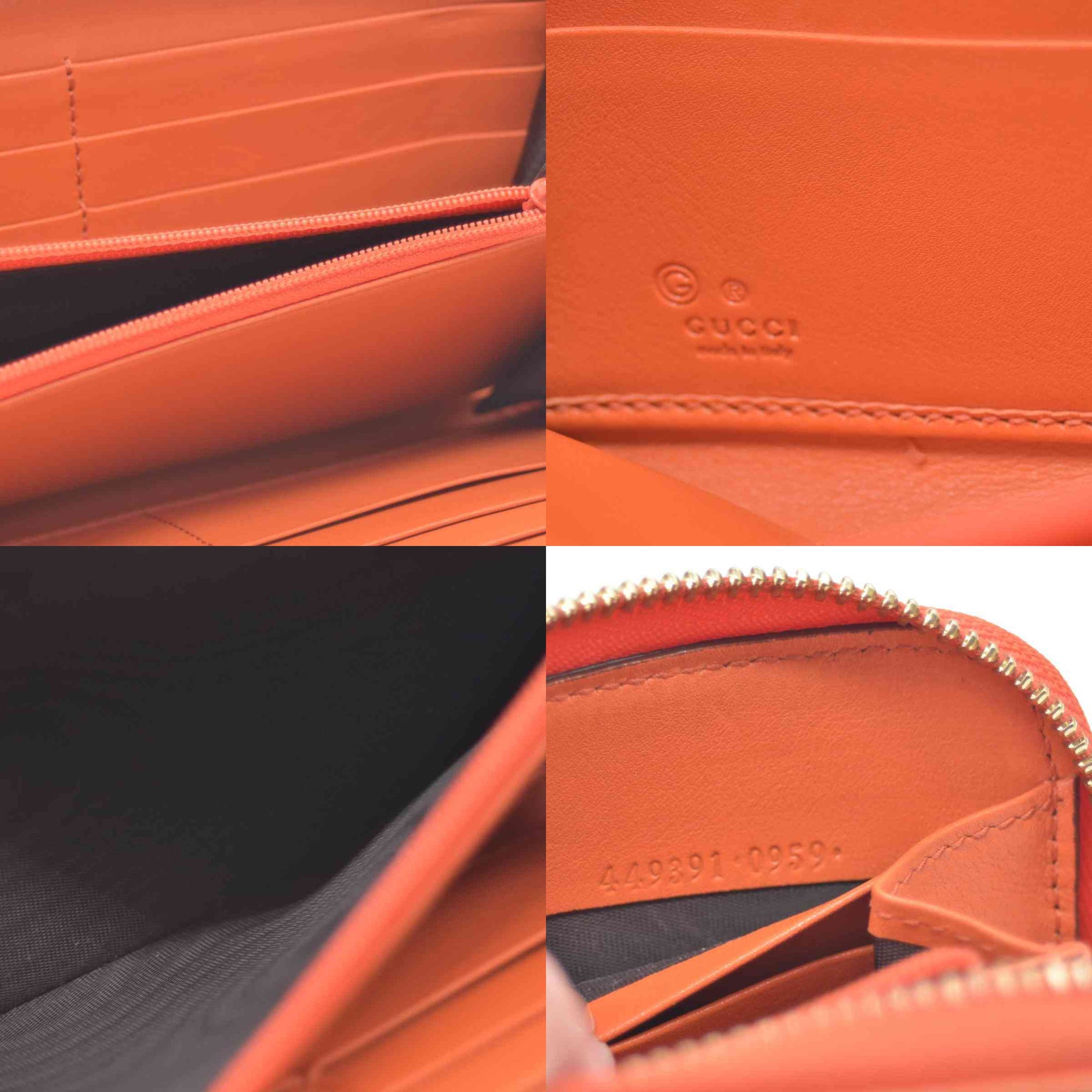 Gucci Microguccissima Zip Around Wallet Orange CONSIGNMENT