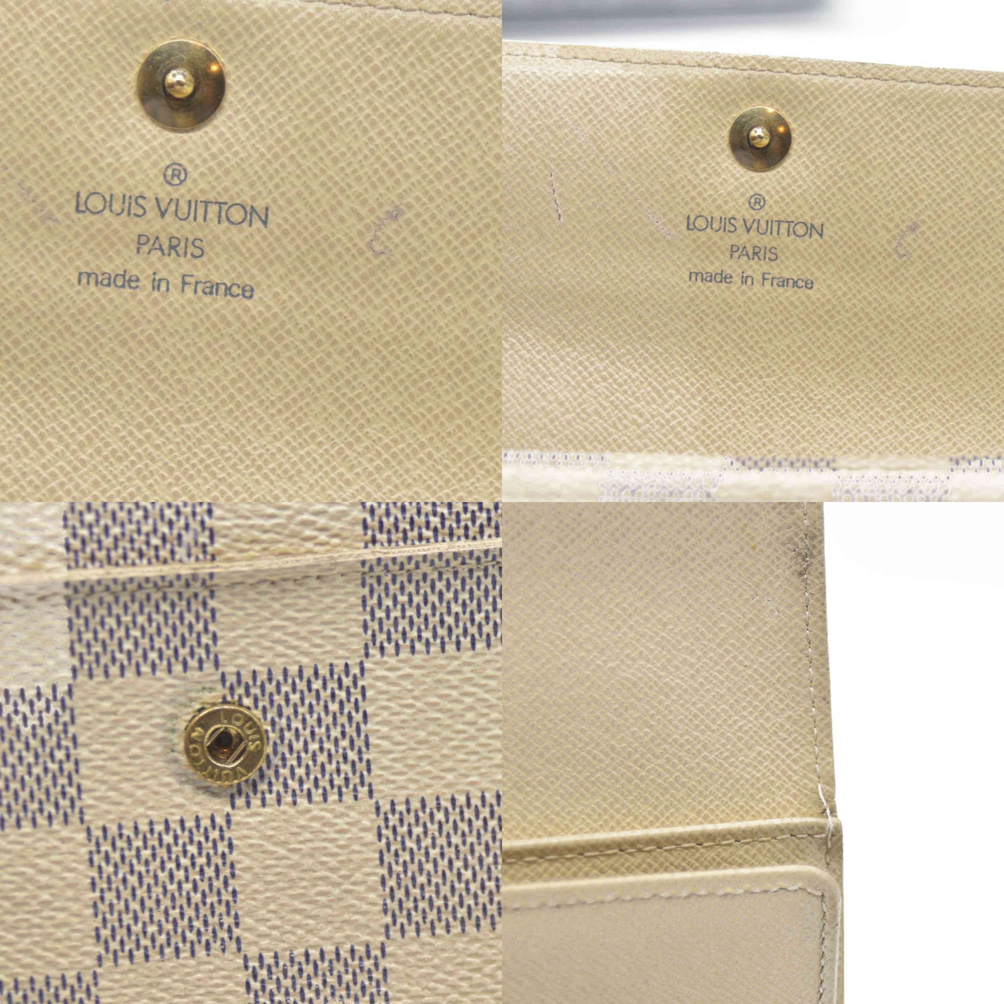 $610 LOUIS VUITTON Damier Azur Alexandra Trifold Wallet