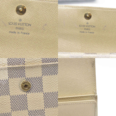 $610 LOUIS VUITTON Damier Azur Alexandra Trifold Wallet