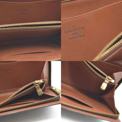 Louis Vuitton Monogram Porte Monnaie Zippy Long Wallet Brown CA0928