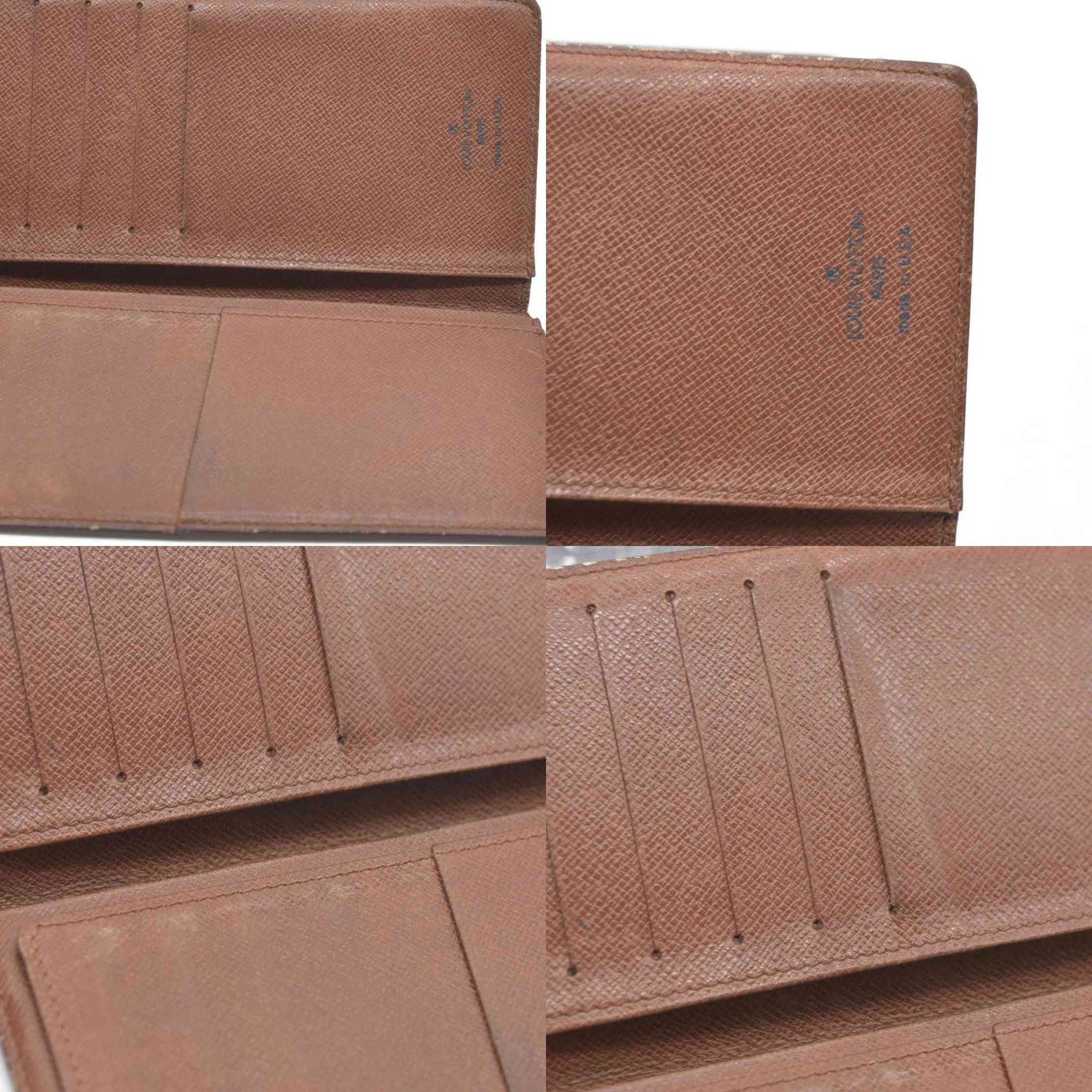 Louis Vuitton Monogram Porte Valeurs Cartes Credit Long Wallet Brown SD1915
