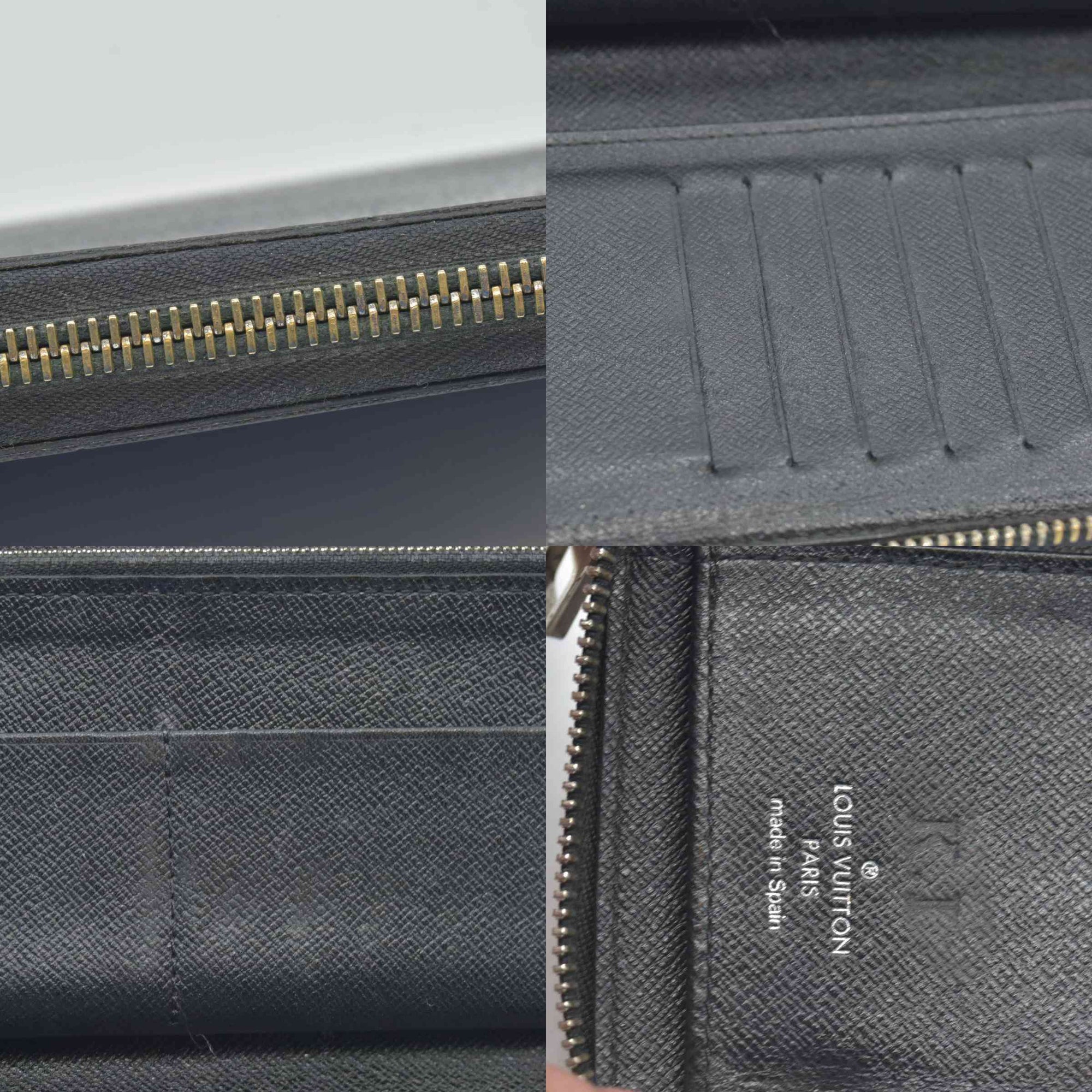 $1000 2013 Louis Vuitton Damier Graphite Zippy Organizer Wallet CONSIGNMENT CA3133