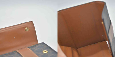 $690 Celine Triomphe Canvas Trifold Compact Wallet CONSIGNMENT