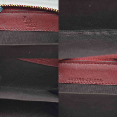 $390 Gucci Microguccissima Zip Around Key Case Red CONSIGNMENT