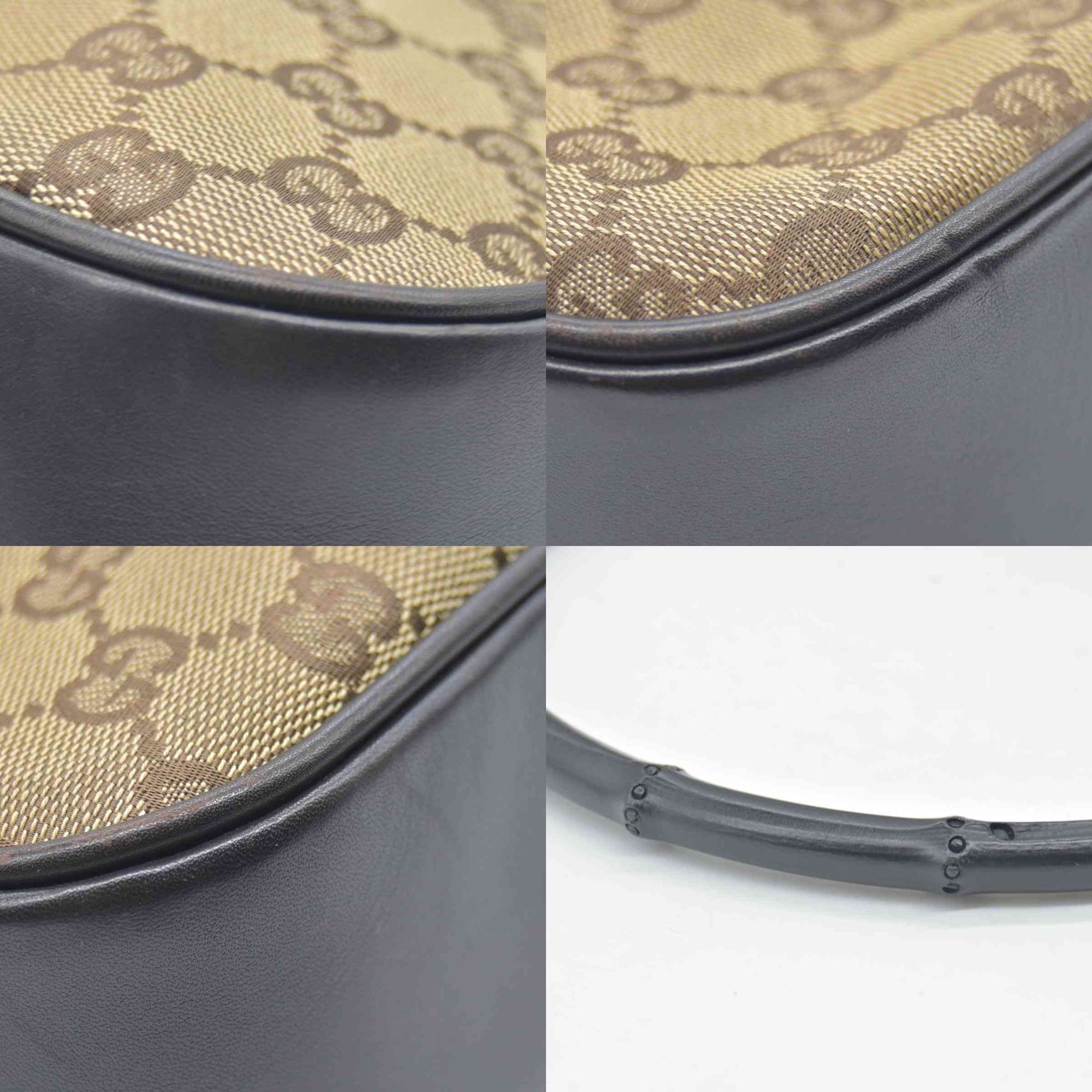 $1100 CONSIGNMENT Gucci GG Canvas Top Handle Bag Vintage
