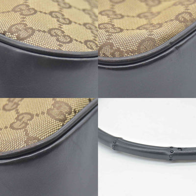 $1100 CONSIGNMENT Gucci GG Canvas Top Handle Bag Vintage