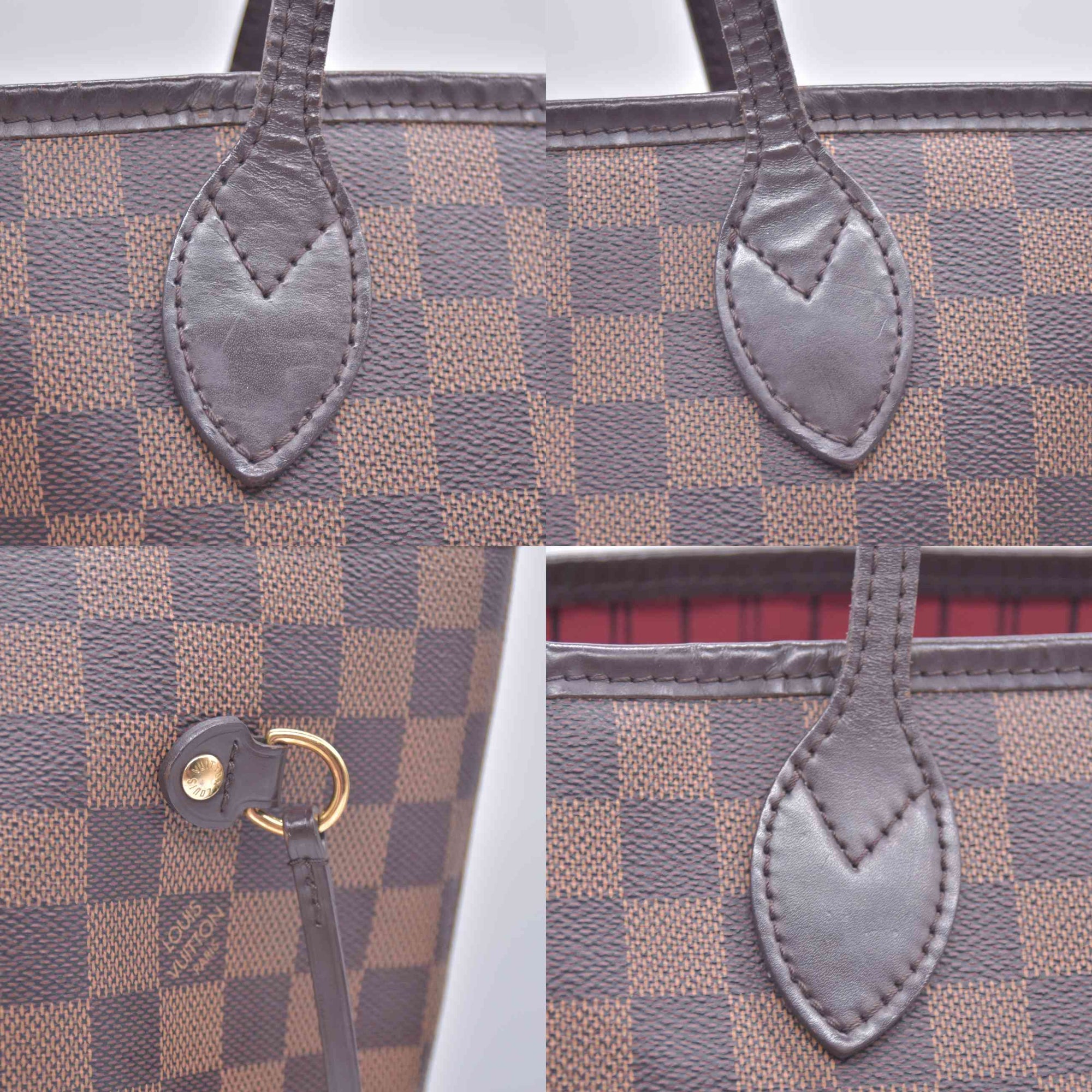 $2240 2018 Louis Vuitton Damier Ebene Neverfull MM with Pouch SD2168