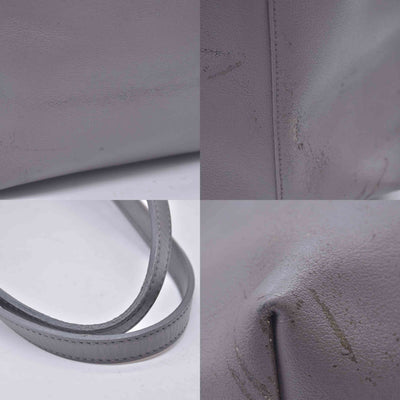 $1650 2018 SAINT LAURENT Calfskin Shopping East West YSL Tote Grey