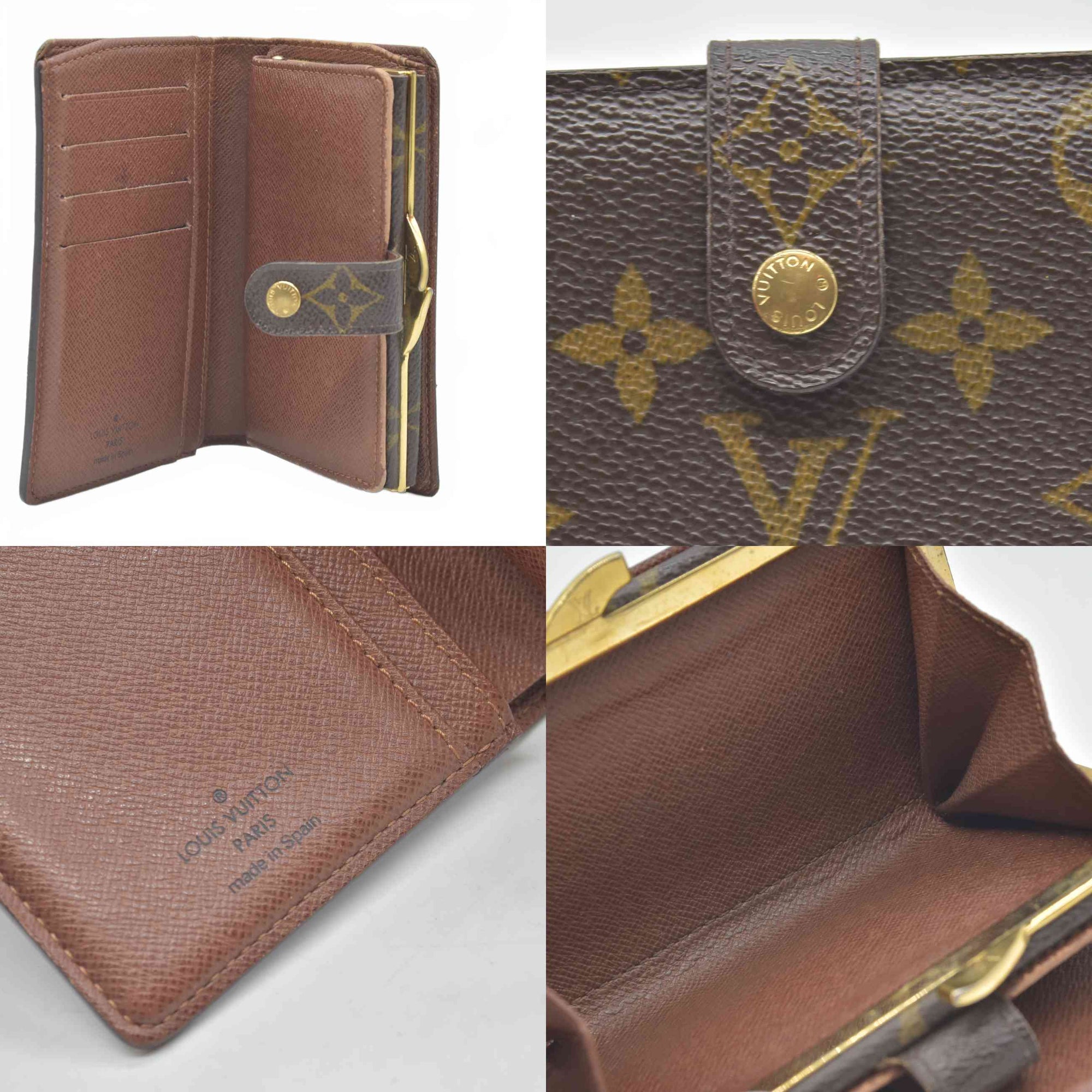$750 1998 Louis Vuitton Monogram French Purse Wallet CA0958
