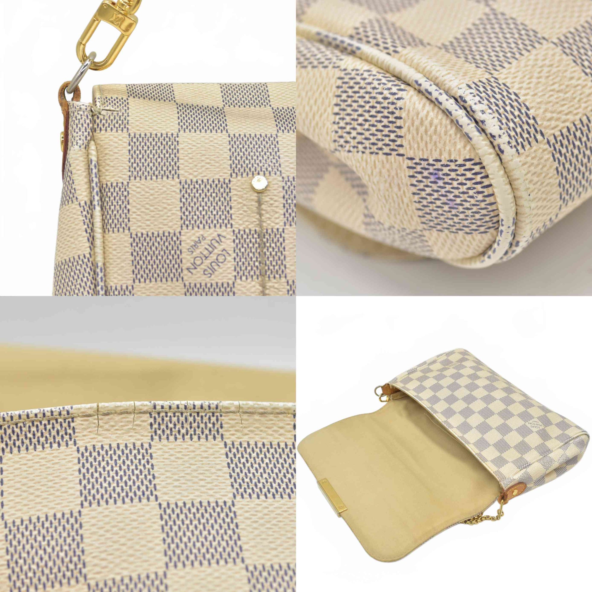 2015 $1650 Louis Vuitton Damier Azur Favorite MM FL1134