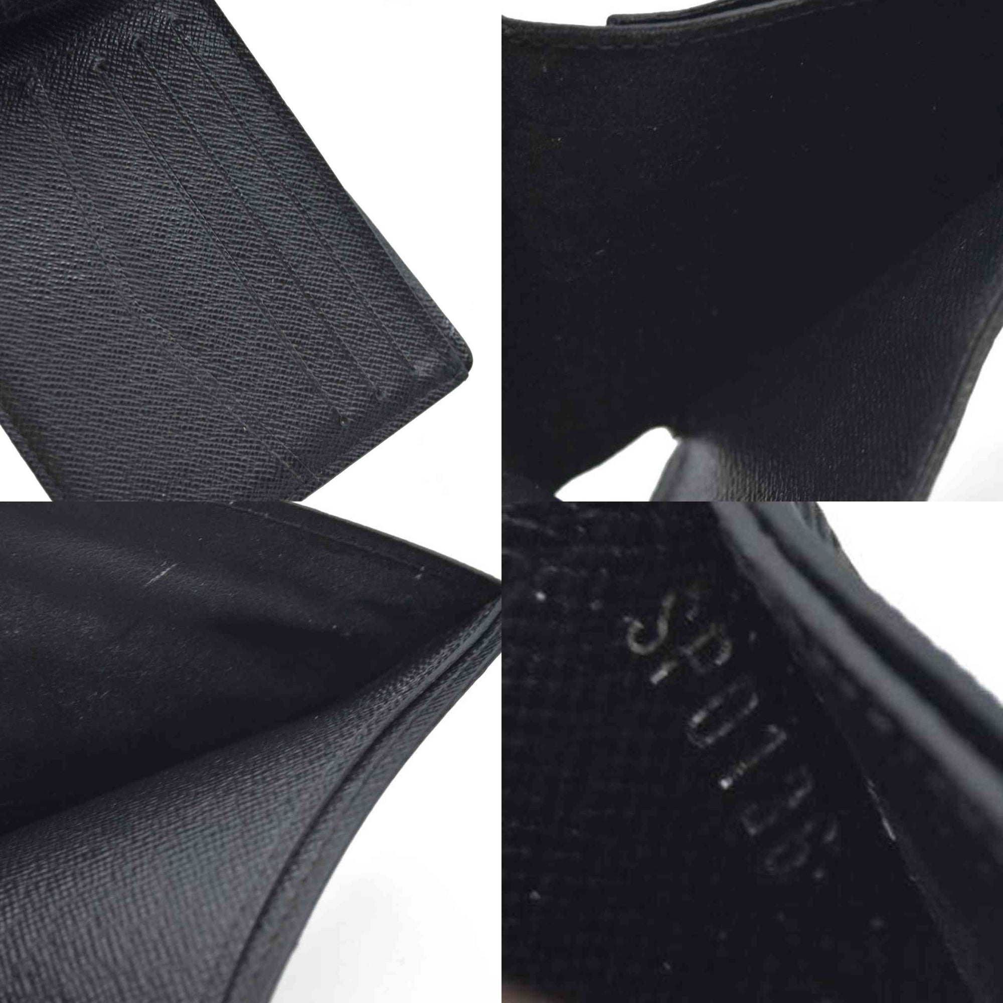 $545 CONSIGNMENT LOUIS VUITTON Damier Graphite Portefeuille Multiple Bifold Wallet Black SP0136