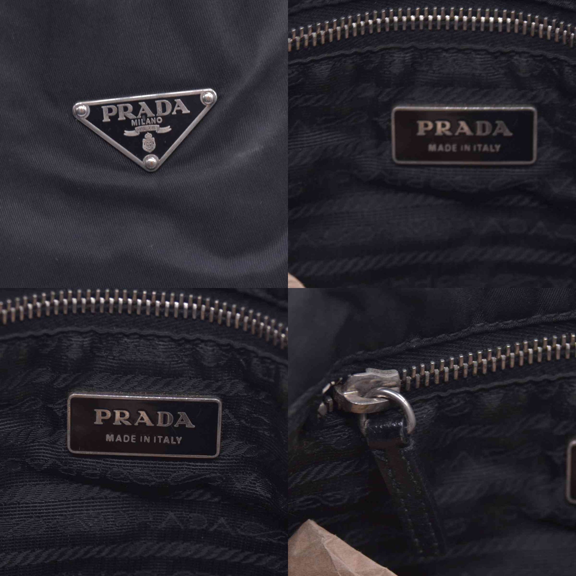 $750 Vintage Prada Black Nylon Tessuto Tote