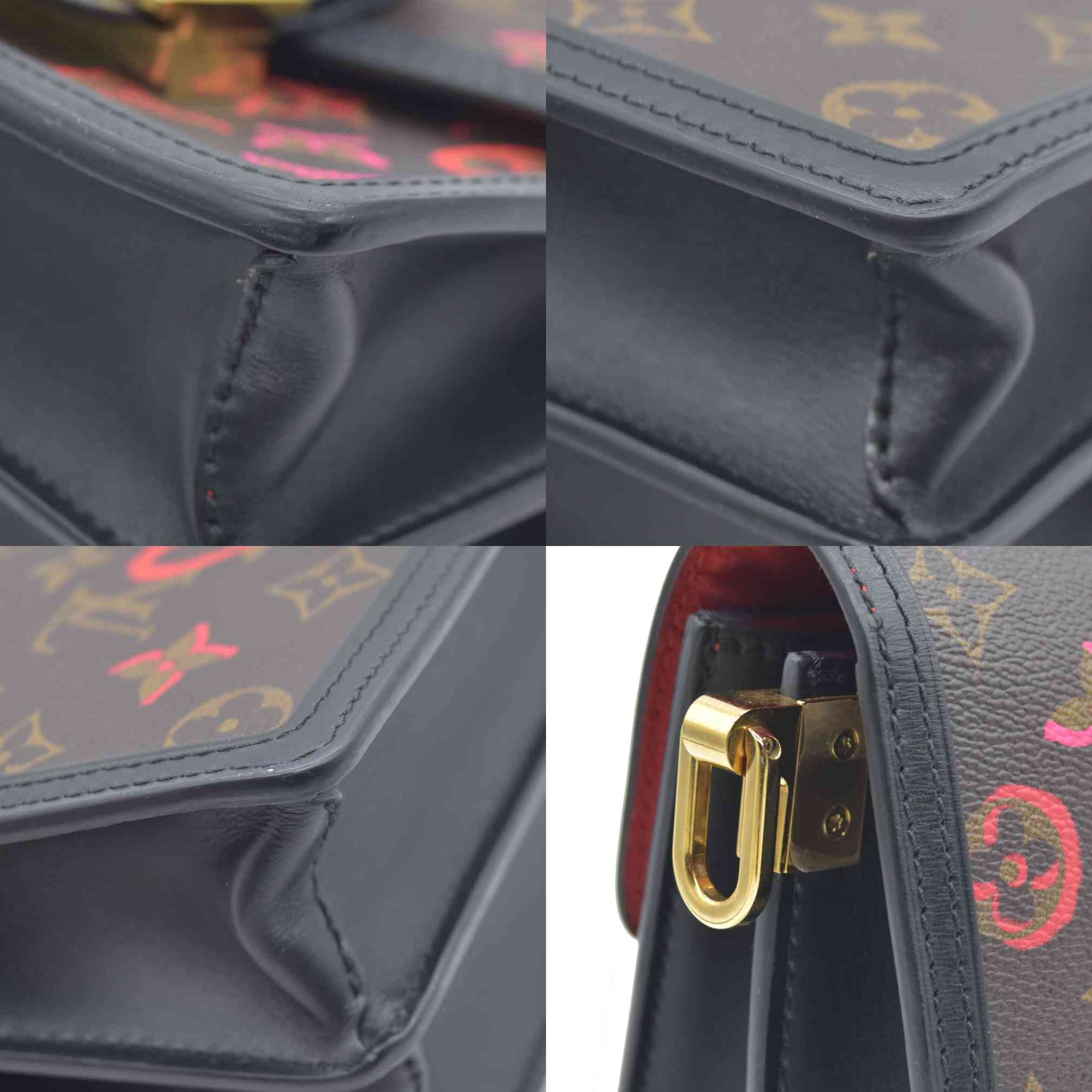 $3550 Louis Vuitton Dauphine Shoulder Bag Limited Edition Fall in Love Monogram Canvas Mini