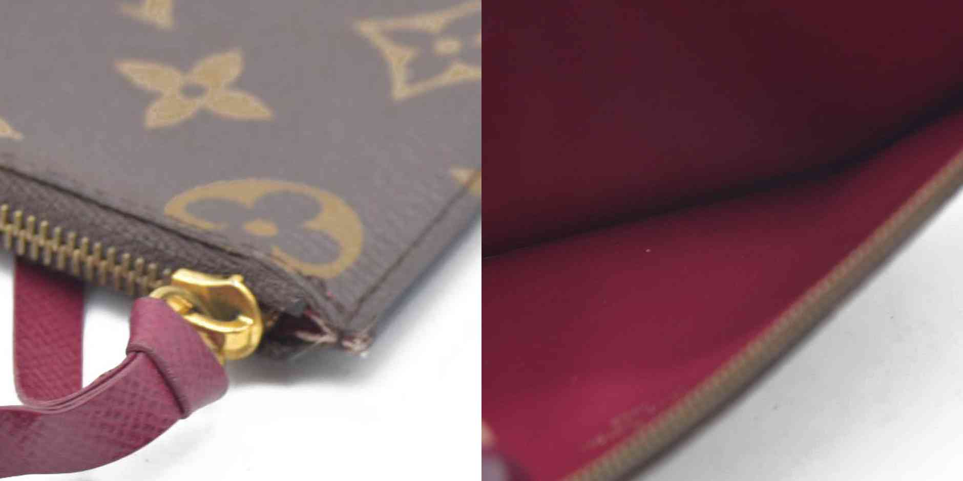 Louis Vuitton  Monogram Felicie Chain Wallet Zippered Insert Fuchsia