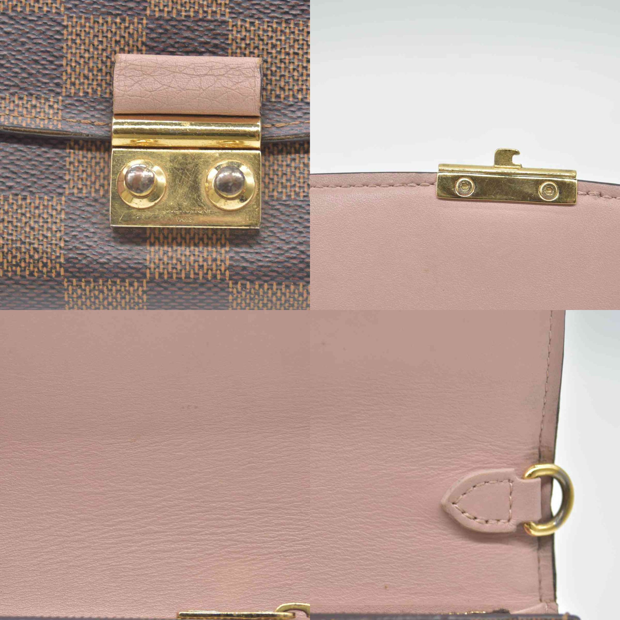 $1300 Louis Vuitton Damier Ebene Croisette Wallet on Chain
