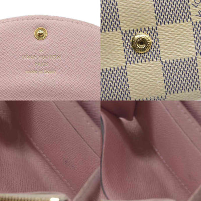 $420 LOUIS VUITTON Damier Azur Rosalie Coin Purse Wallet