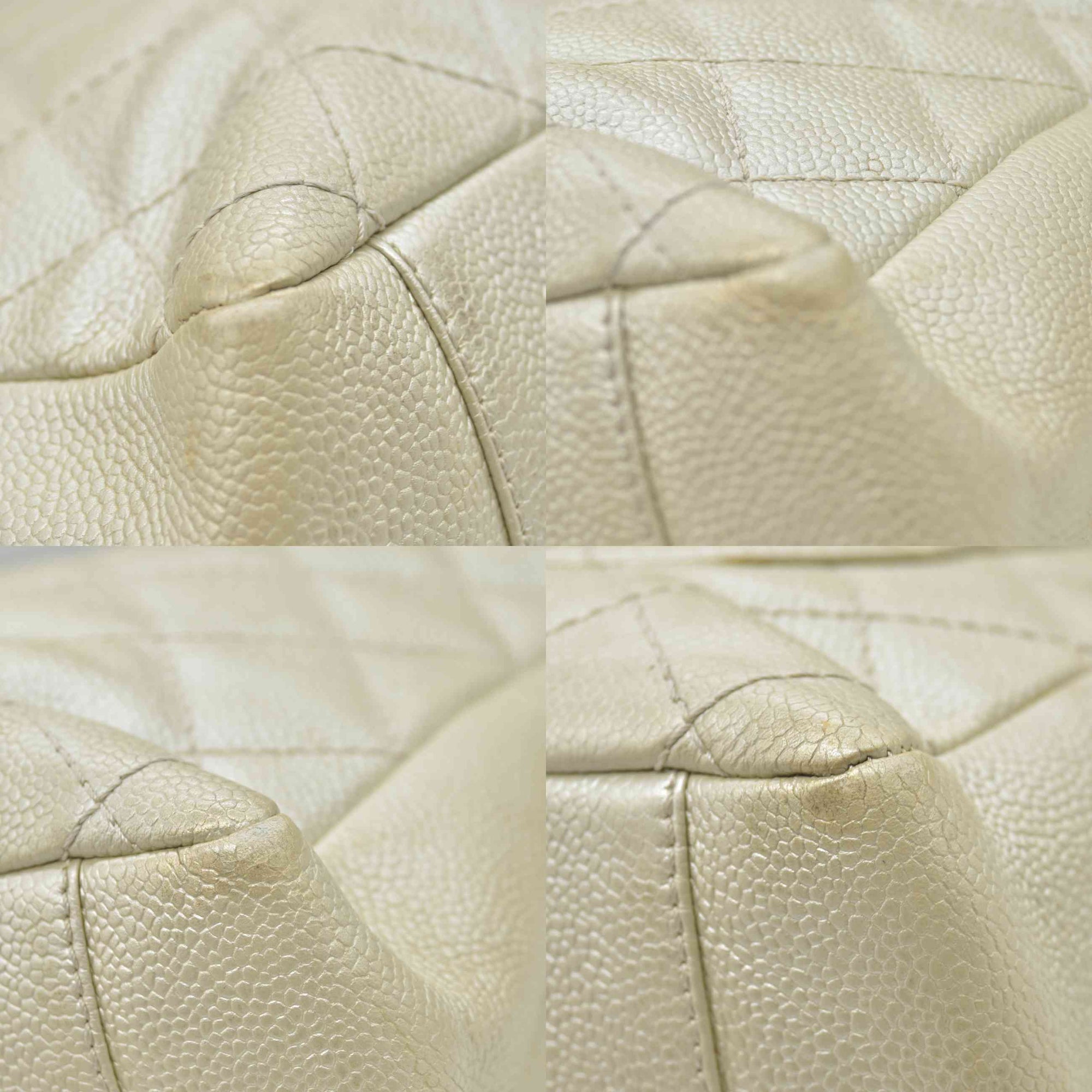 $2900 2006 Chanel Caviar Grand Shopping Tote GST Light Gold