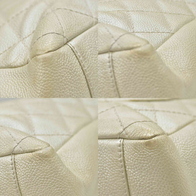 $2900 2006 Chanel Caviar Grand Shopping Tote GST Light Gold