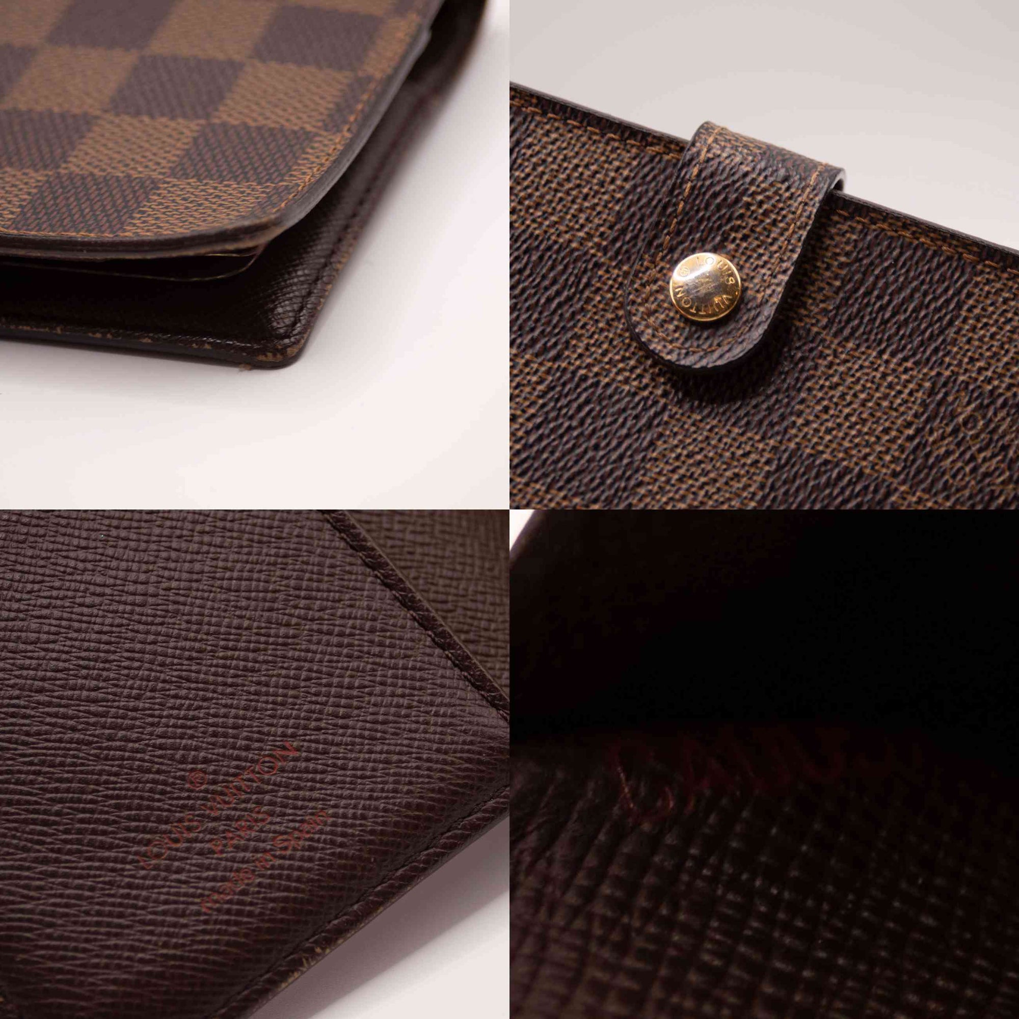$505 2007 Louis Vuitton Damier Agenda PM Notebook Cover Brown CA0057