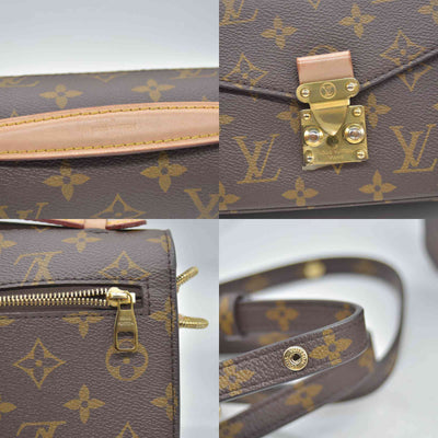 $3300 RFID Louis Vuitton Monogram Pochette Métis East West