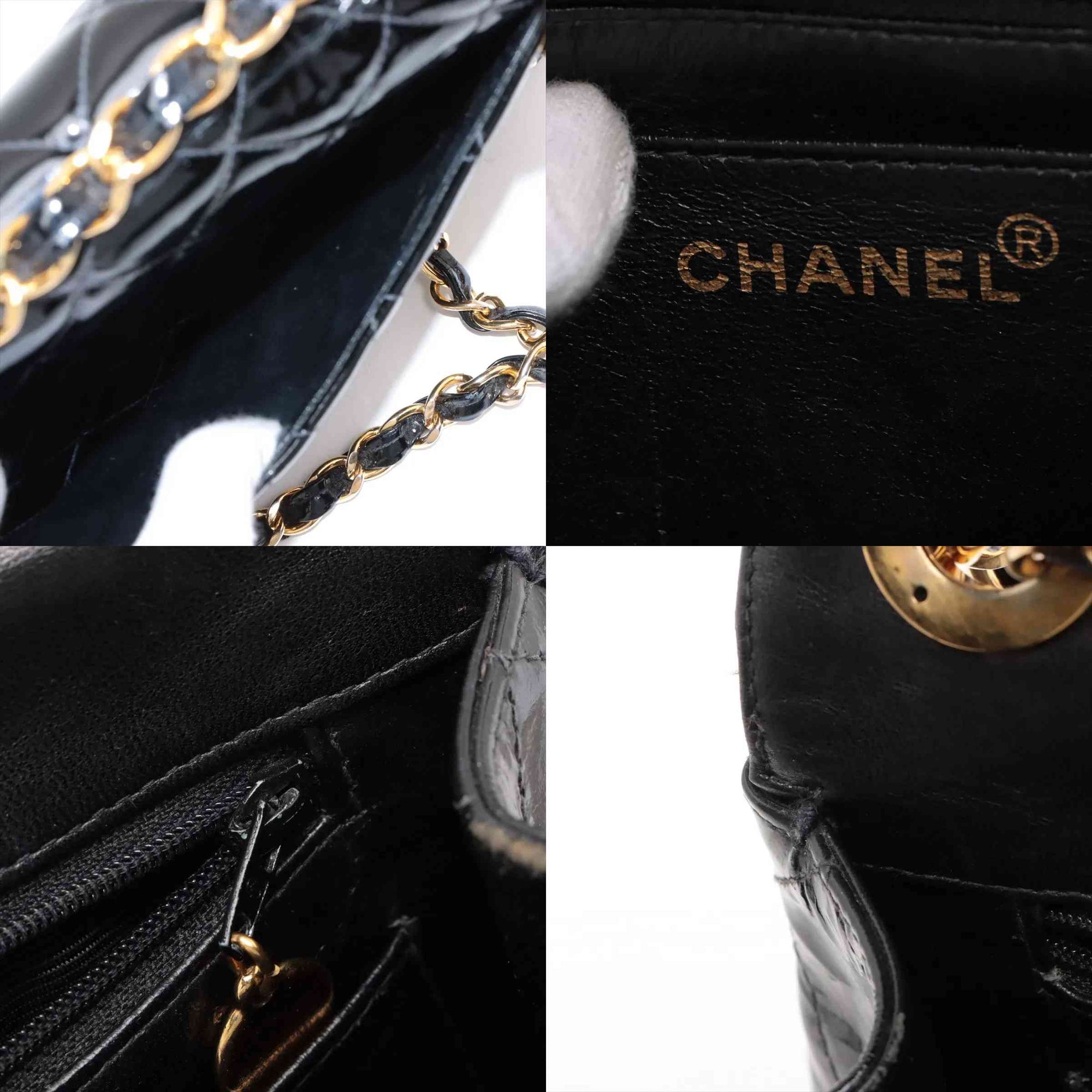 $12800 Chanel Patent Quilted XL Jumbo Single Flap Black