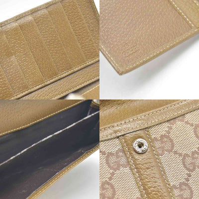 Gucci Jackie Piston Wallet in Sand Brown GG Canvas CONSIGNMENT