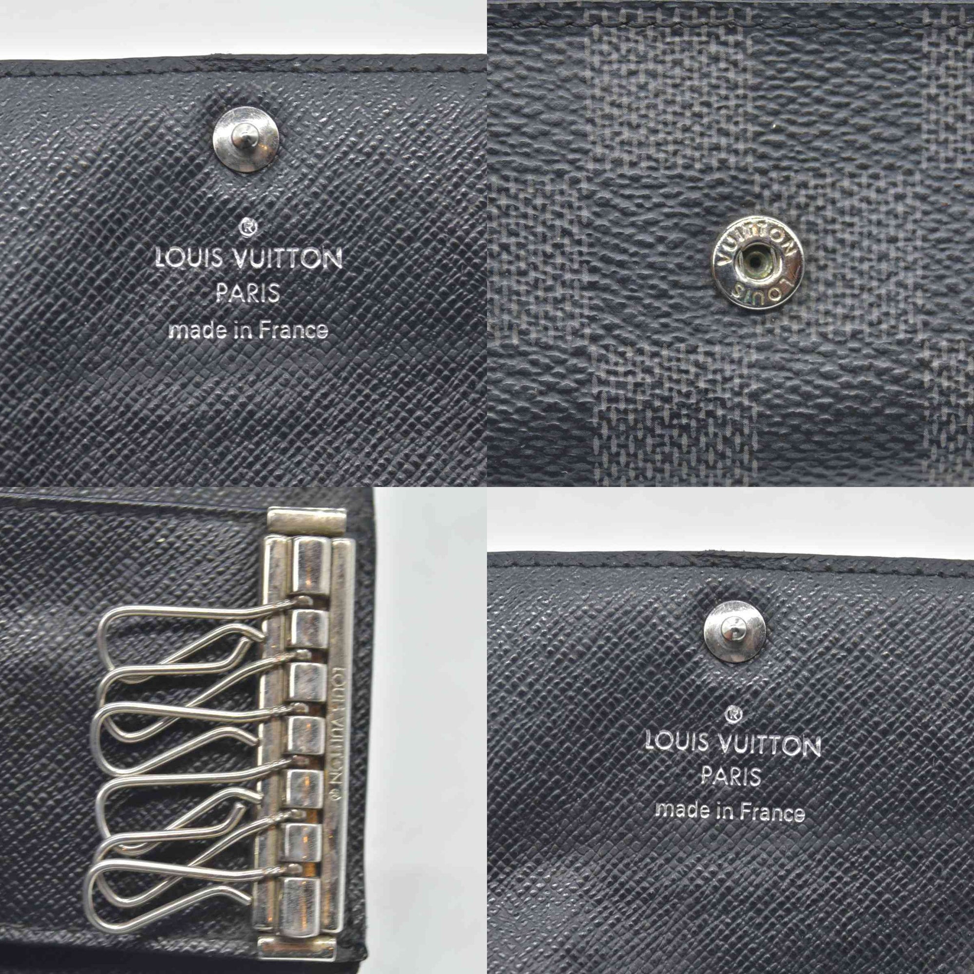 $445 Louis Vuitton Damier Graphite 6 Key Holder Consignment