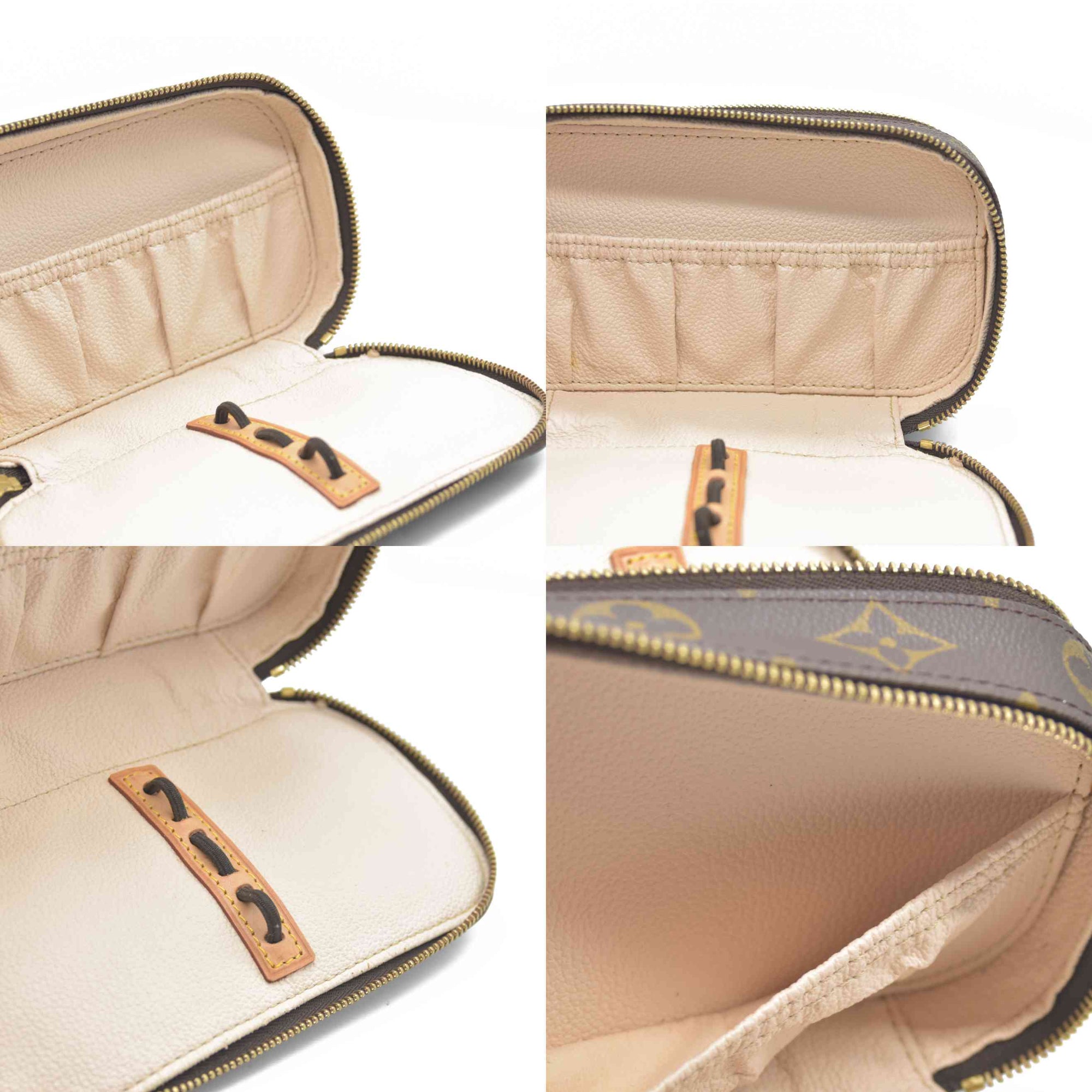 $580 Louis Vuitton Monogram Trousse Blush PM Cosmetic Pouch Bag Jewlery Case