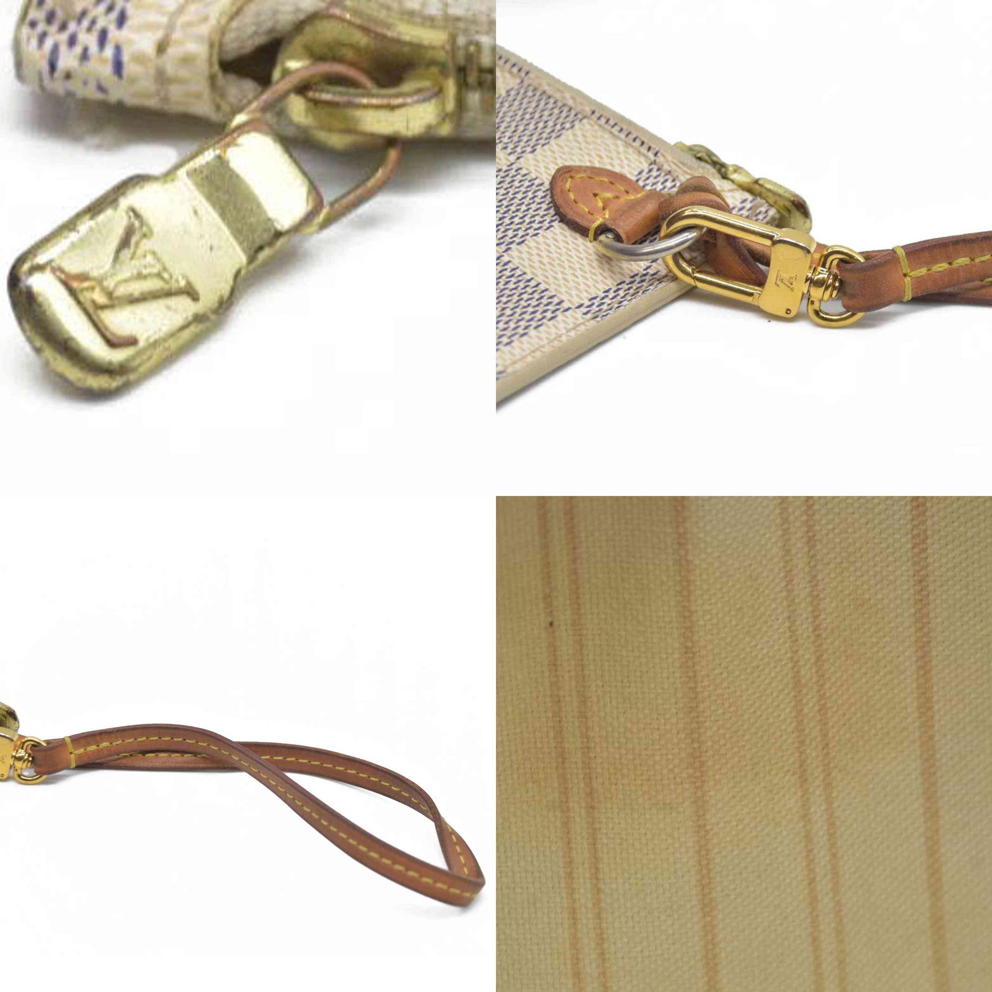 AUCTION $2030 Louis Vuitton Damier Azur Neverfull PM Pochette