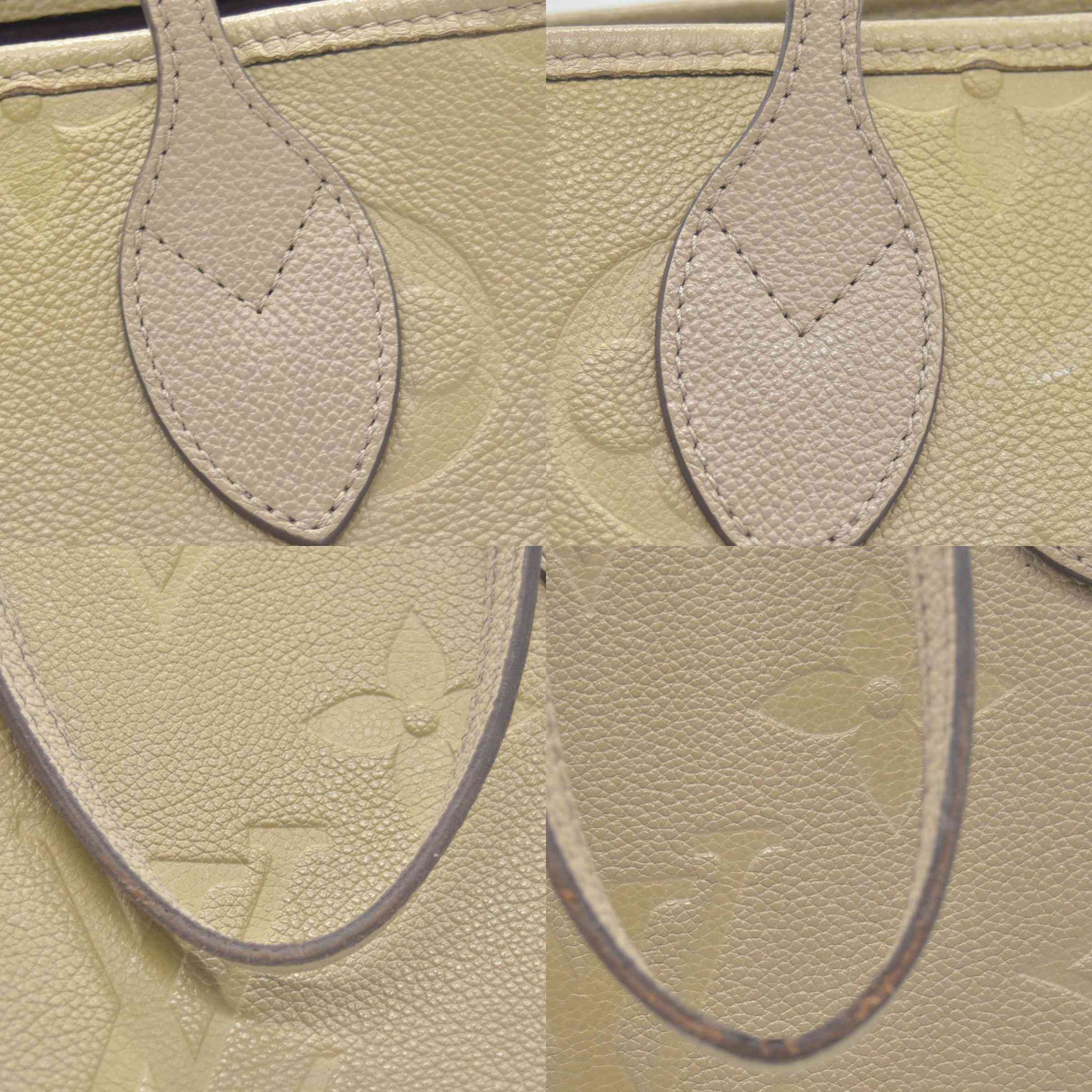 $2710 Louis Vuitton  Empreinte Monogram Giant Neverfull MM Tourterelle Tote