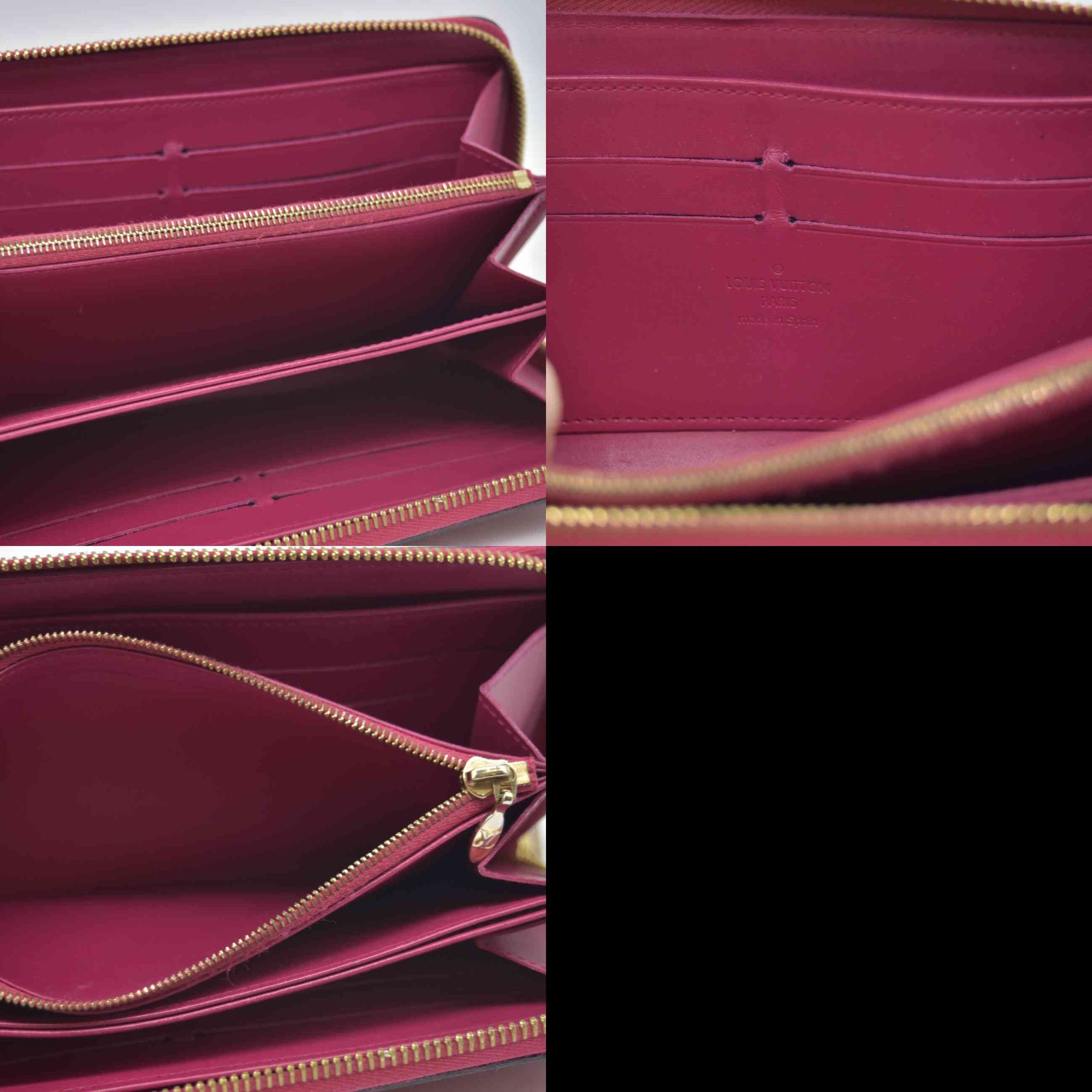 $970 2014 Louis Vuitton Vernis Zippy Wallet Red CA2184 CONSIGNMENT
