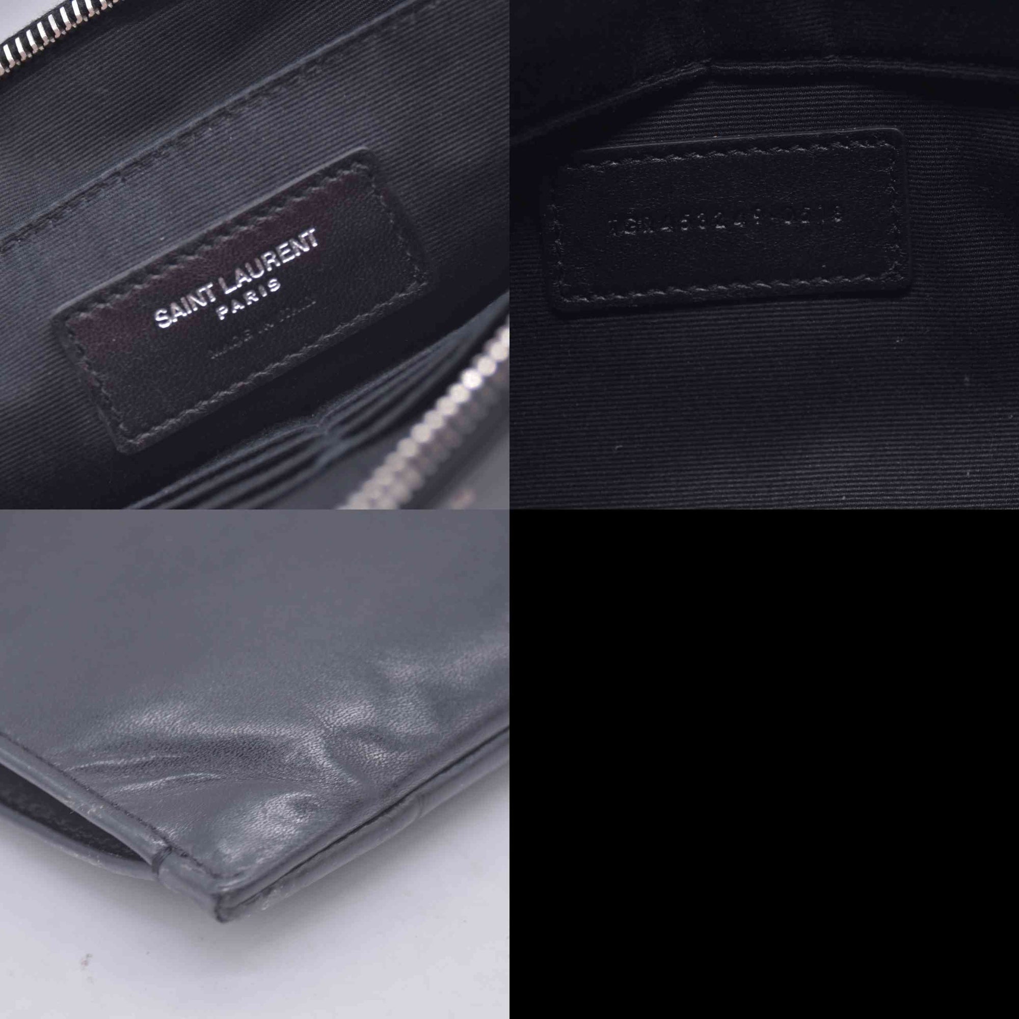 $1000 2018 Saint Laurent Monogram Clutch Leather Portfolio 10020867