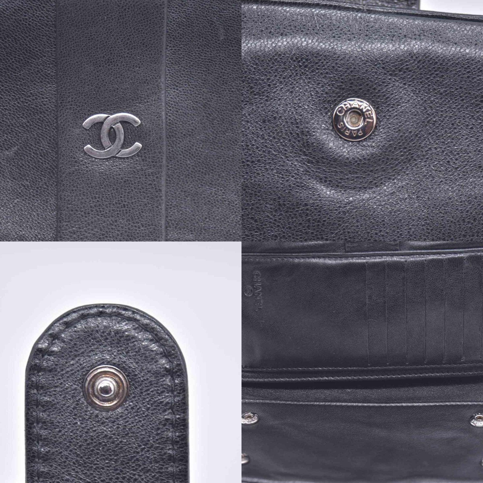 $1345 2013 Chanel  Sevruga Leather French Purse 18703978 CONSIGNMENT
