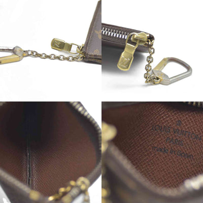 Louis Vuitton Monogram Pochette Cles Wallet Coin Purse Brown CA3101