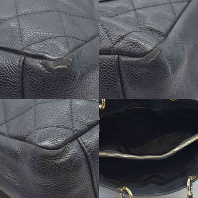 $2900 2010 Chanel Grand Shopping Tote (GST) Black Caviar