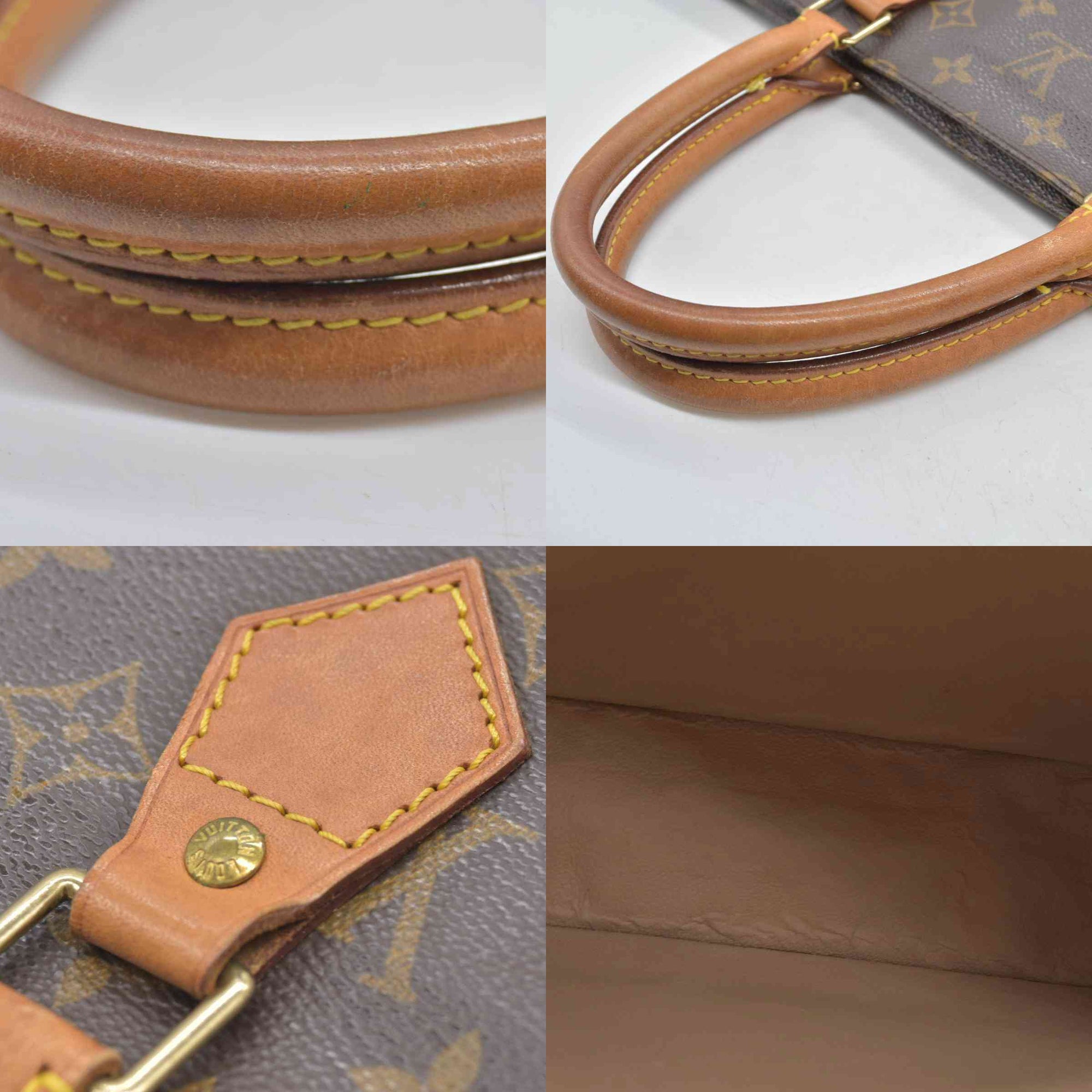 $1340 Louis Vuitton LV Hand Bag Sac Plat Brown Monogram