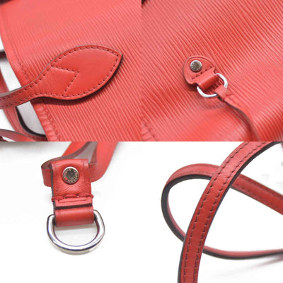 $2640 AUCTION Louis Vuitton  Epi Neverfull MM Coquelicot