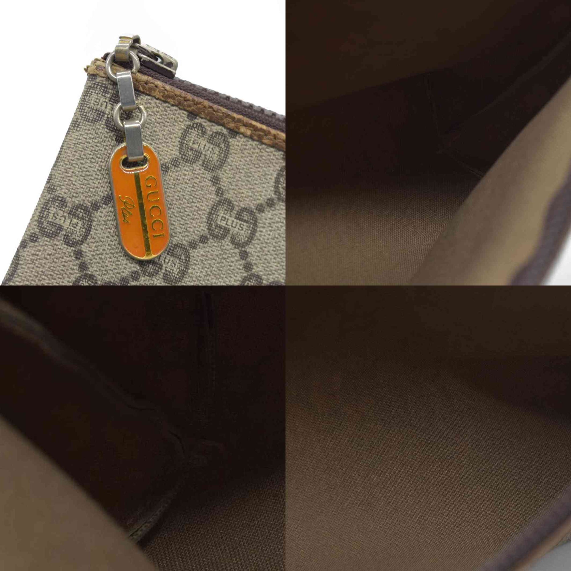 Gucci GG Gucci Plus PVC Leather Pouch Clutch Bag Consignment