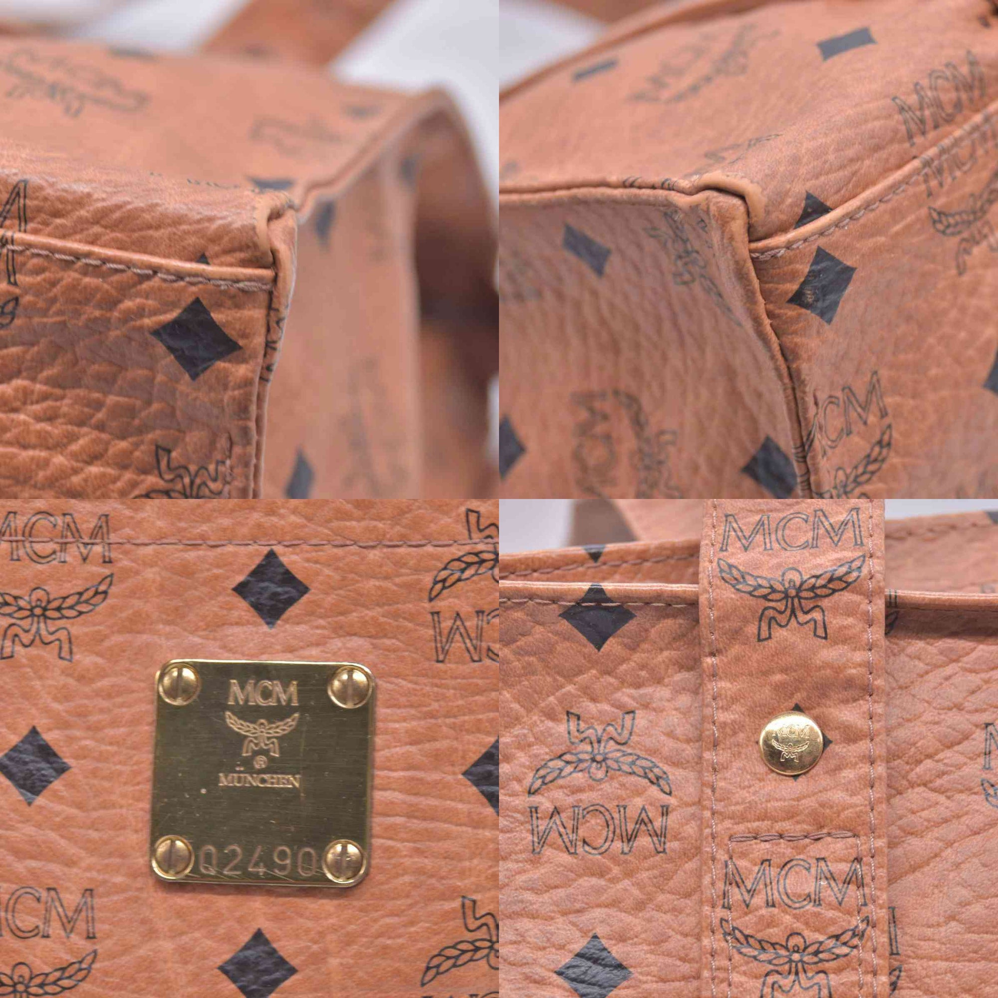 MCM  Logo Monogram Coated Canvas Tote Bag CONSIGNMENT