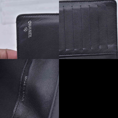 $1050 CHANEL Patent Quilted Filigree CC Flap Wallet Black CONSIGNMENT 10021570