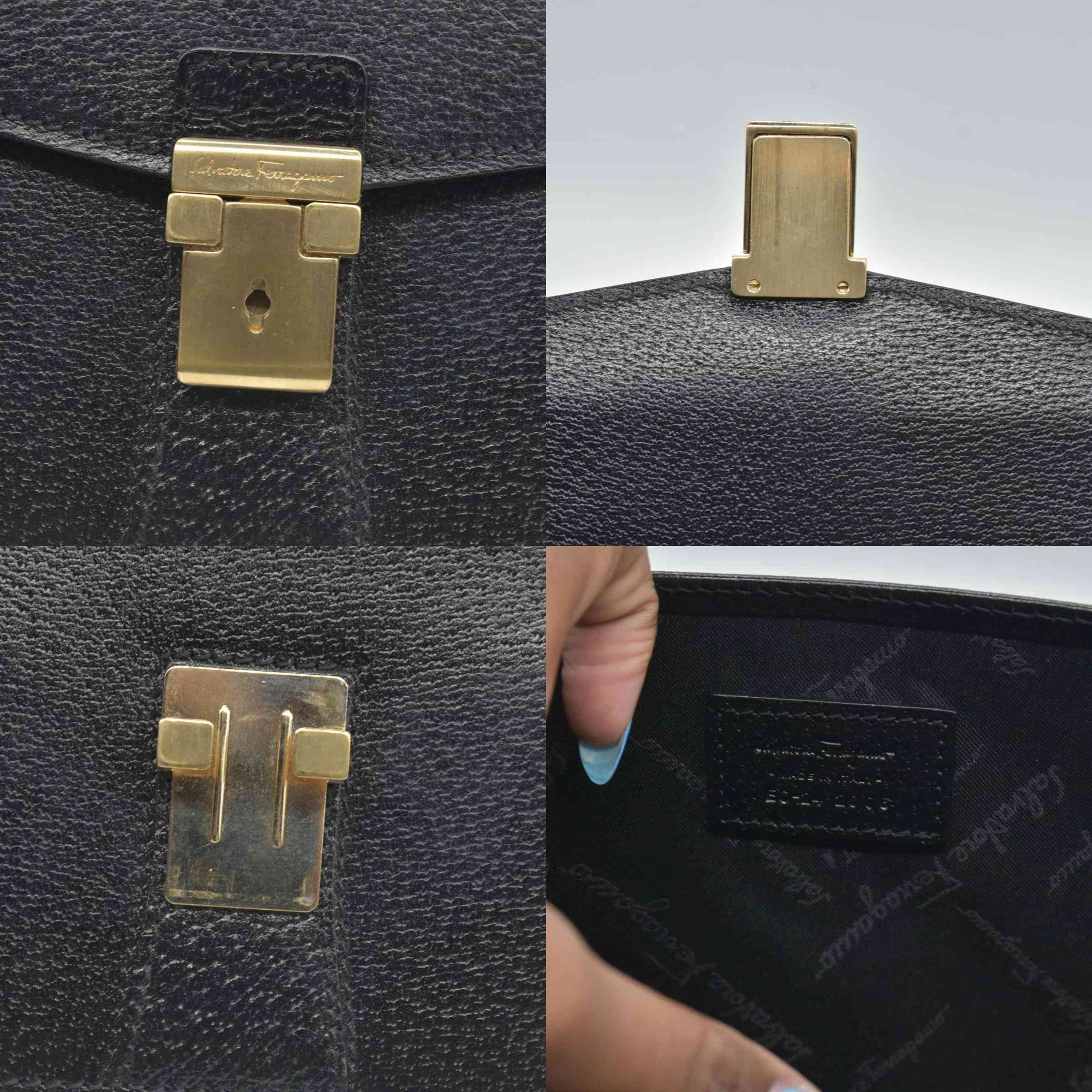 $700 Salvatore Ferragamo  Gancini Clutch CONSIGNMENT