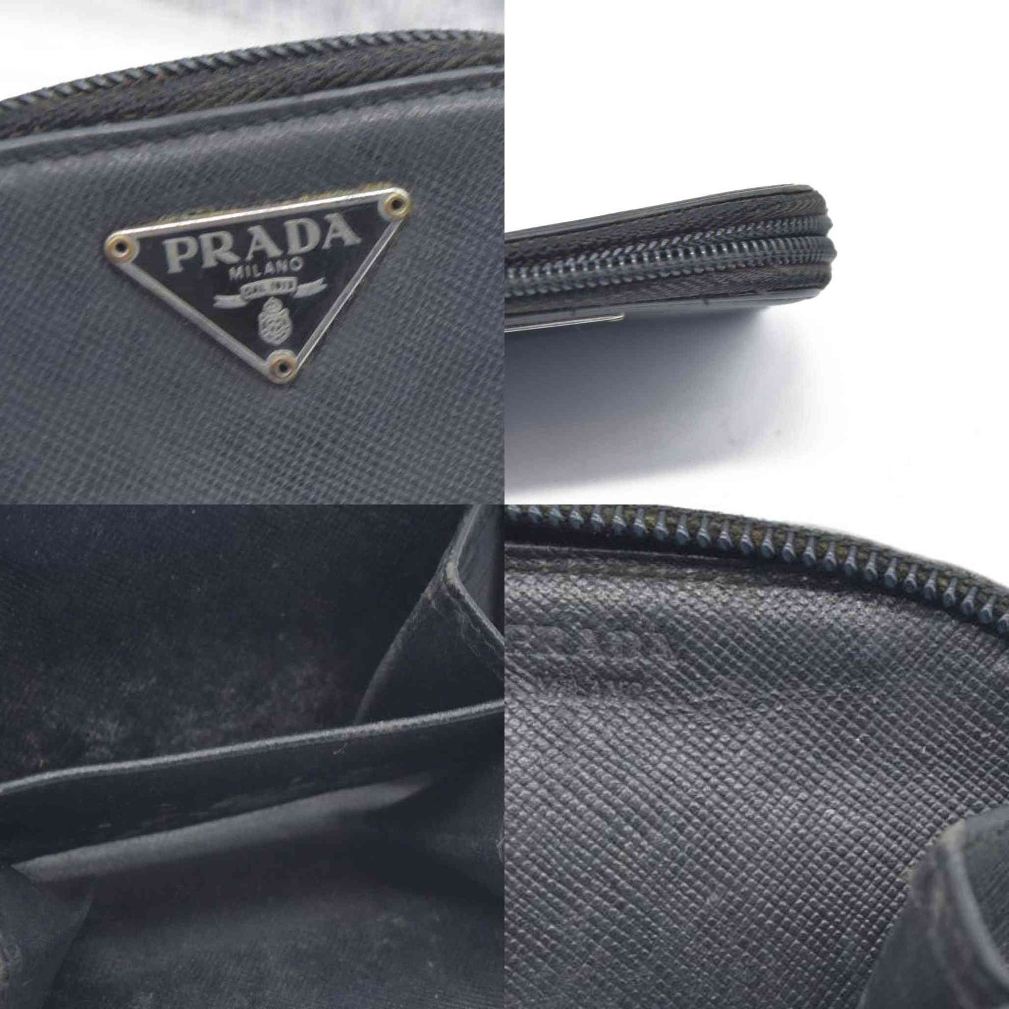 Prada Saffiano Lux Leather Compact Wallet