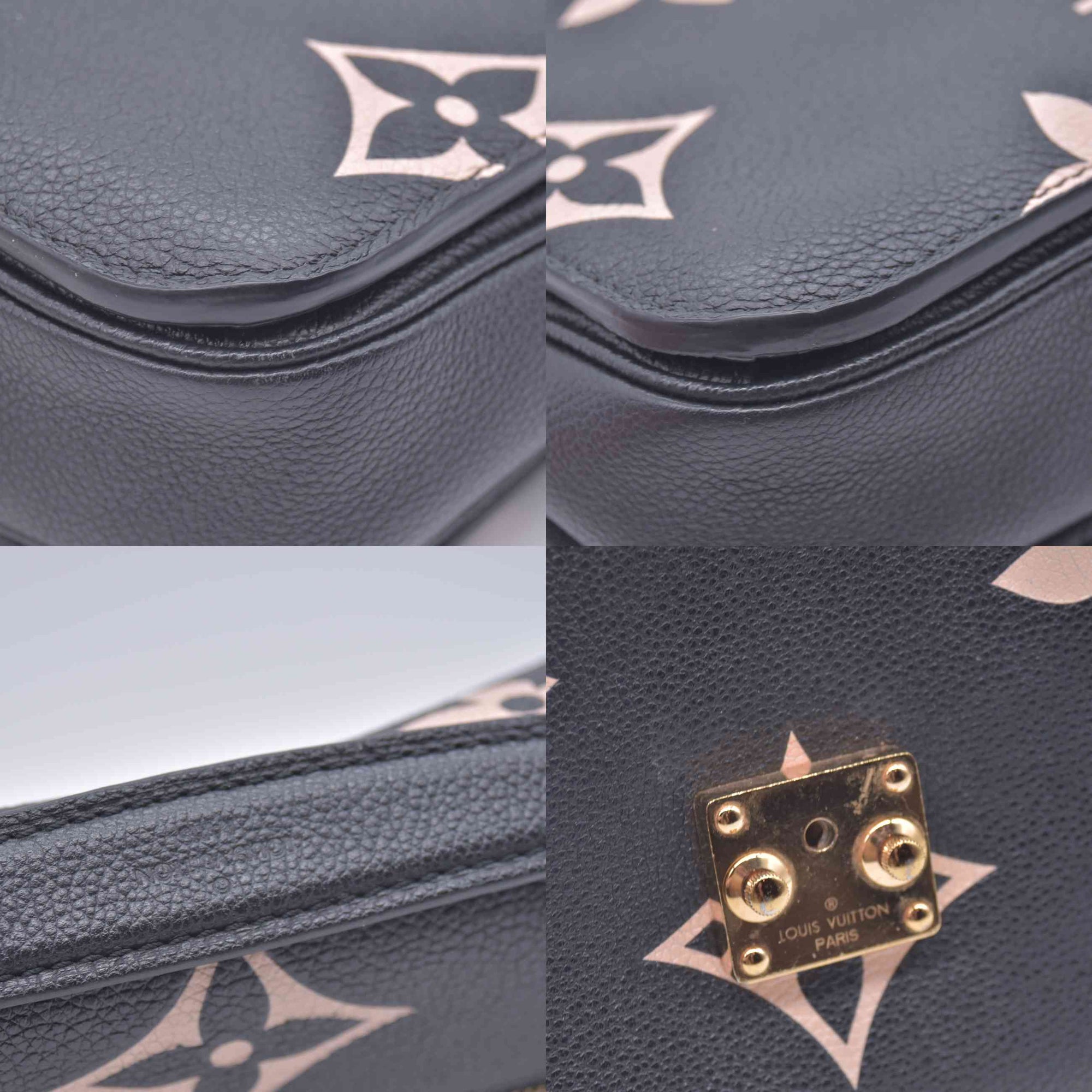 $3300 Louis Vuitton BiColor Pochette Metis Black Cream RFID 10020741