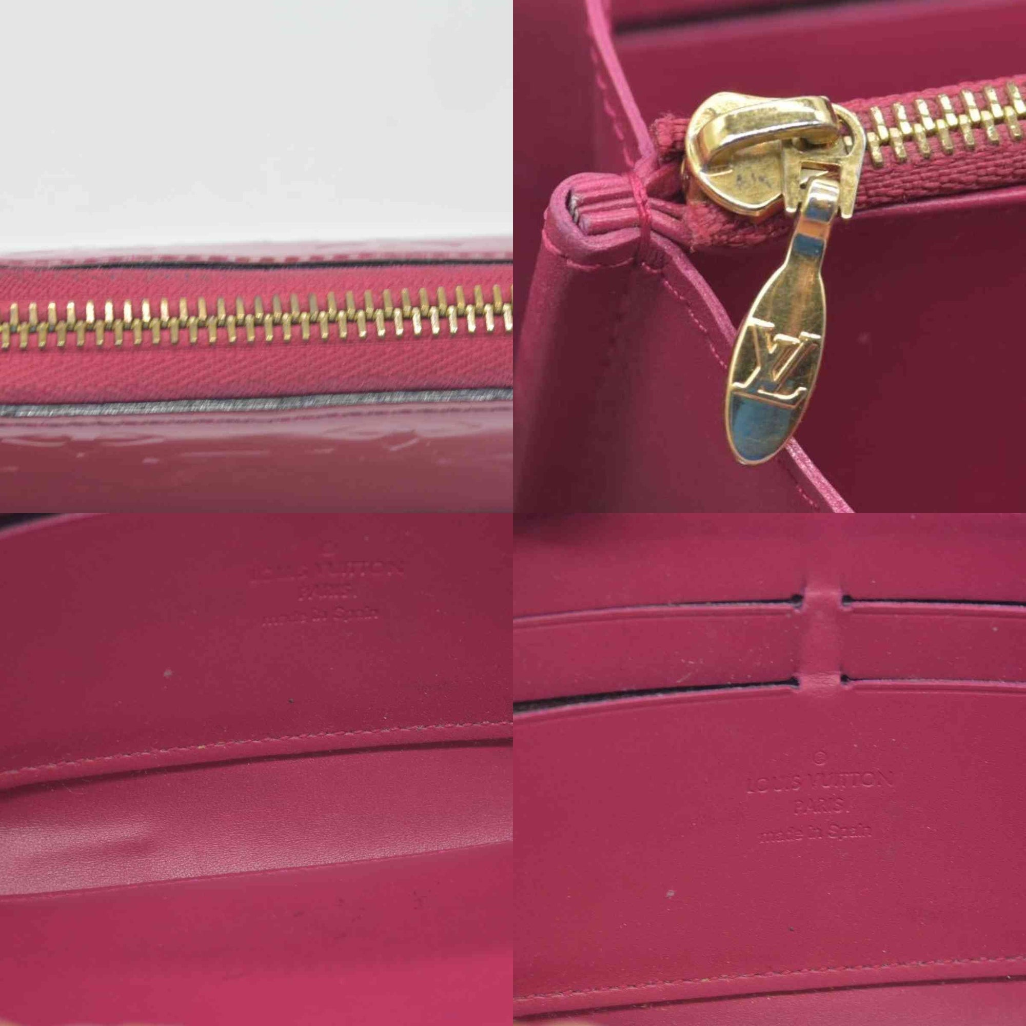 $1060 Louis Vuitton 2012 Vernis Patent Leather Zippy Wallet