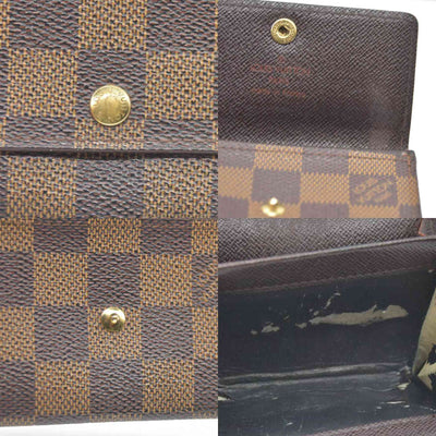 Louis Vuitton Damier Ebene Porte Monnaie Plat Coin Purse